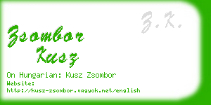 zsombor kusz business card